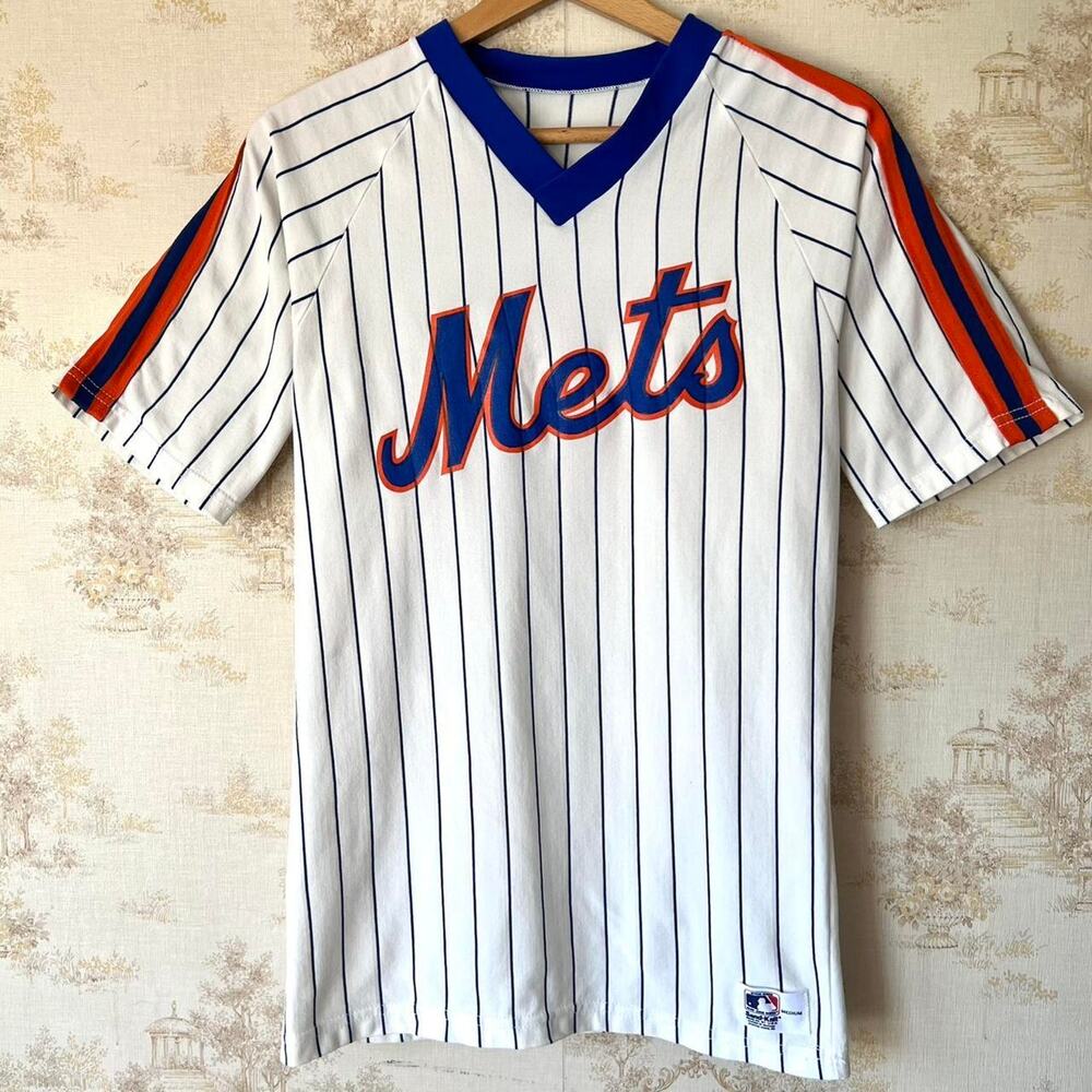 Vintage 80s New York Mets Gooden 16 Jersey | Sand Knit Pullover | Men's M